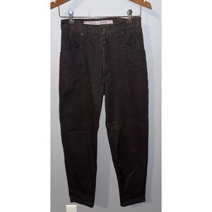 80s Vintage Zena Black Tapered Jeans 8 Pet High Waist Utility Pockets Streetwear